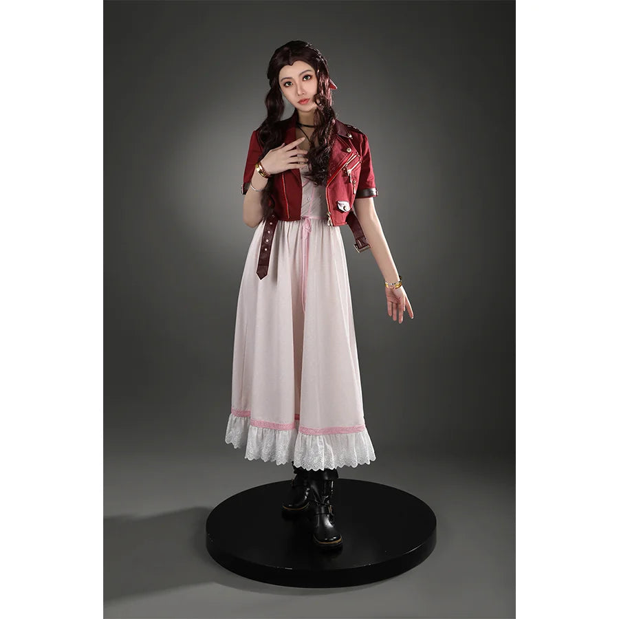 women video game cosplay costumes detailedFinal Fantasy VII Rebirth FF7R Aerith Gainsborough Cosplay Costume C08876 women video game cosplay costumes detailedFinal Fantasy VII Rebirth FF7R Aerith Gainsborough Cosplay Costume C08876