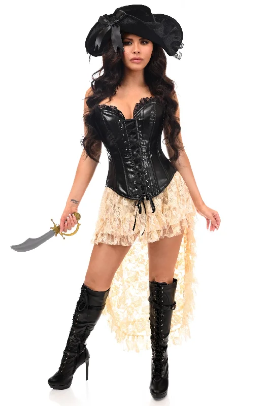 Top Drawer 4 PC Ivory Lace Premium Pirate Corset Costume