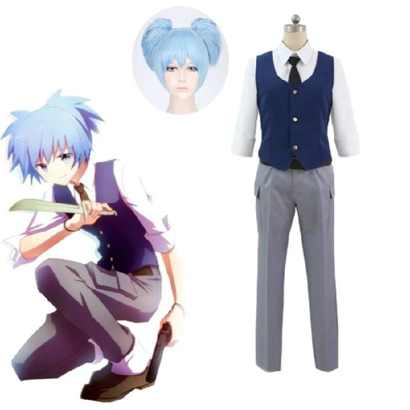 New Assassination Classroom Nagisa Shiota Cosplay Costumes and Wigs mp006095