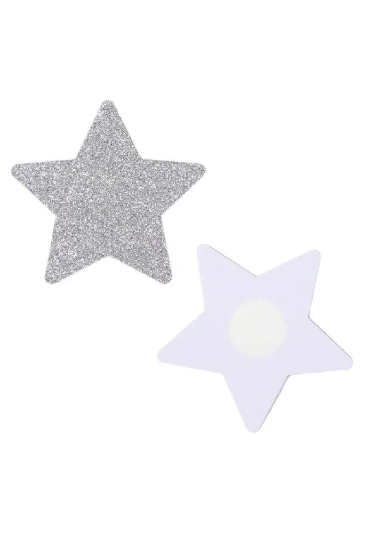 Luxury Lingerie for Special Occasions White Glitter Star Pasties