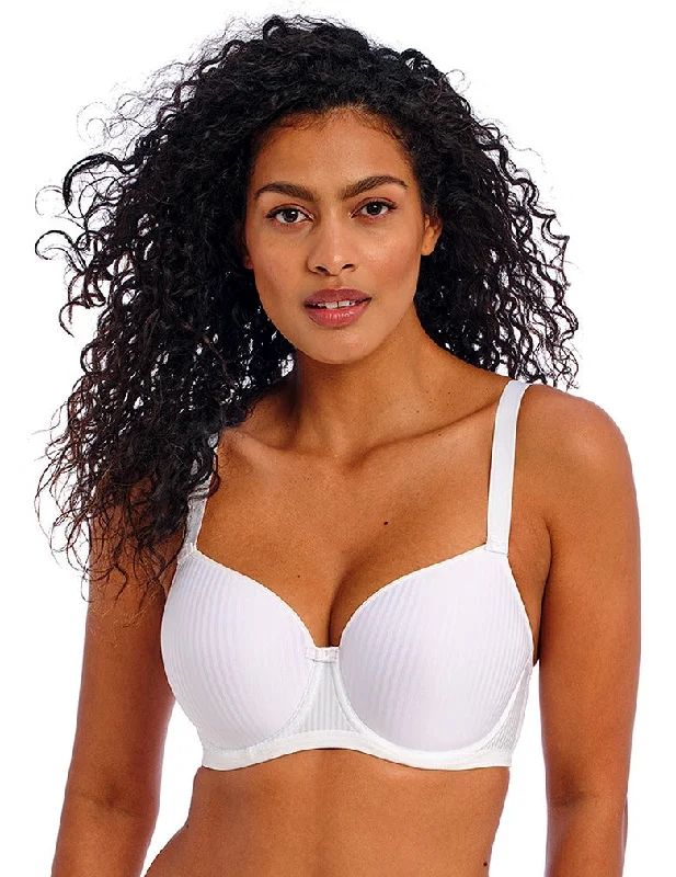Women's Satin Sleepwear Lingerie Freya Idol AA1050 White Underwire Molded Balconette Bra Women's Satin Sleepwear Lingerie Freya Idol AA1050 White Underwire Molded Balconette Bra