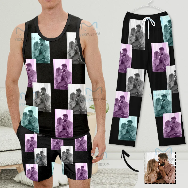women's sleepshirts for a cozy night by the fireplaceCustom Photo Pajama Set Top Tank Loungewear with Sleeveless & Short Pants for Man women's sleepshirts for a cozy night by the fireplaceCustom Photo Pajama Set Top Tank Loungewear with Sleeveless & Short Pants for Man
