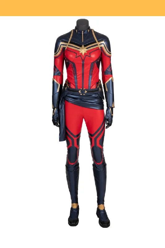 Captain Marvel Infinity War PU Leather Cosplay Costume