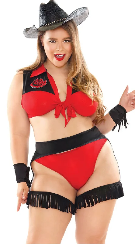 Plus Size Hot to Trot Cowgirl Lingerie Costume