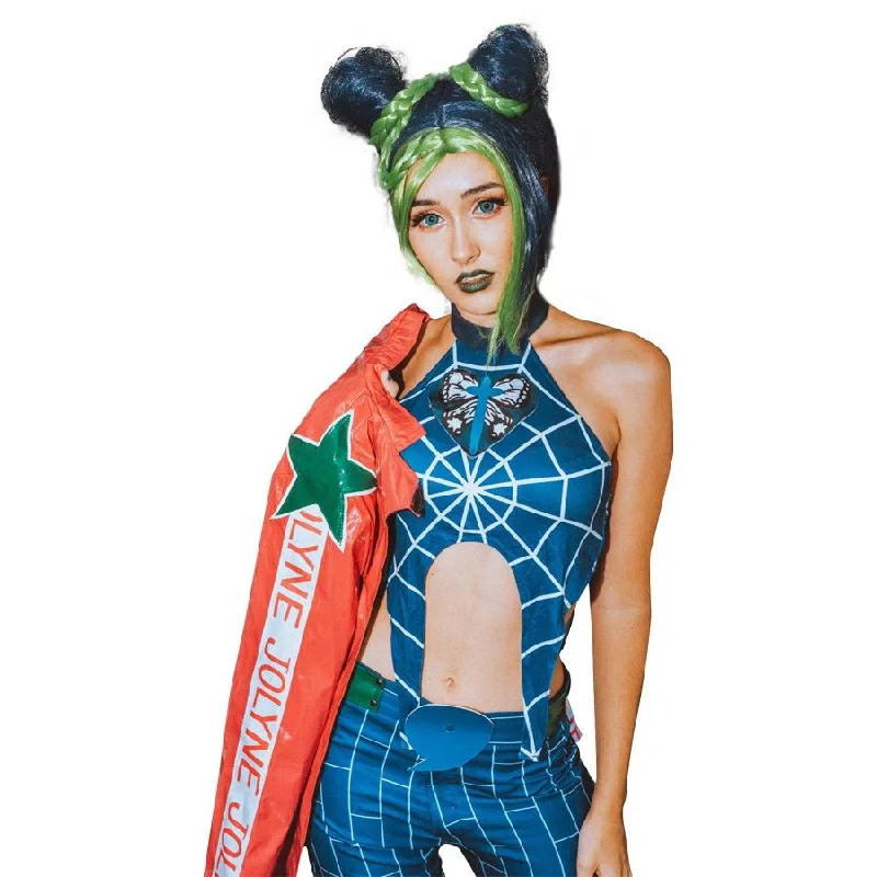 Anime JoJo's Bizarre Adventure Cosplay Jolyne Cujoh Kujo Costume mp005348