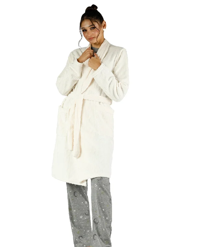 Cozy Short Long-Sleeve Sleepwear Robe