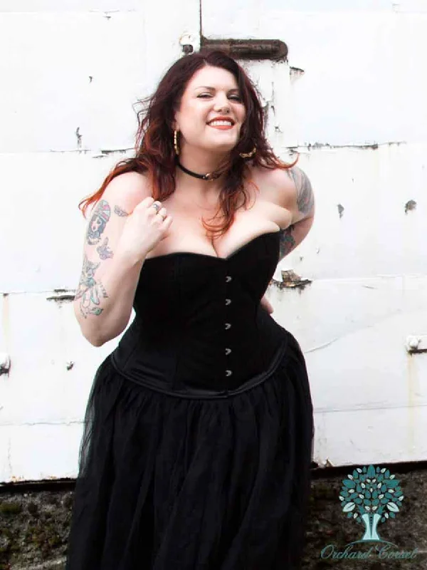 Gothic women bustiers and corsets aestheticPlus Size Satin Romantic Curve Standard Overbust Corset : CS-411