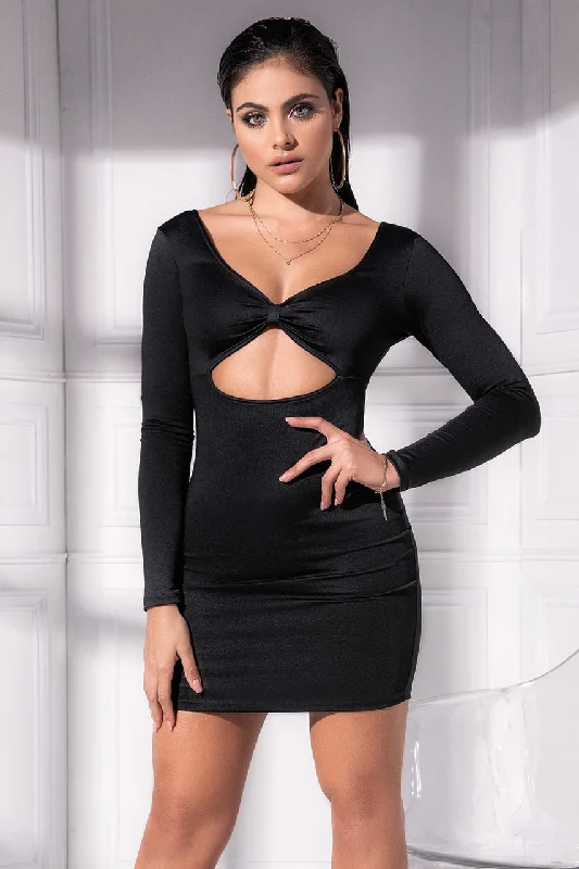 Long Sleeve Cutout Club Dress