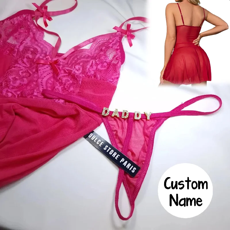 women's sleepshirts with a modern minimalist styleCustom Name Thong with Exotic Female Underwear Nightgown for Women Crotchless Sleepwear Pajamas set Lace Night Dress G-string(DHL is not supported) women's sleepshirts with a modern minimalist styleCustom Name Thong with Exotic Female Underwear Nightgown for Women Crotchless Sleepwear Pajamas set Lace Night Dress G-string(DHL is not supported)