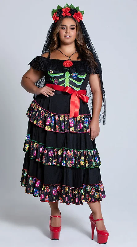 Plus Size Lady Of The Dead Costume