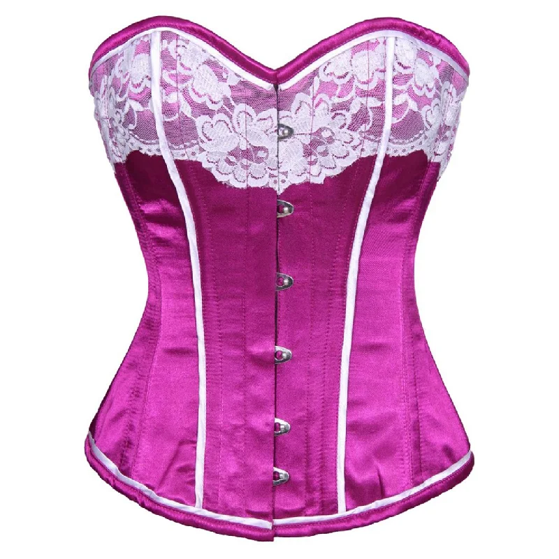 Madge Victorian Magenta Authentic Overbust Corset