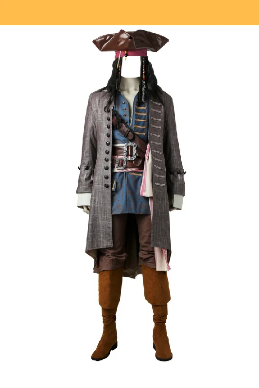 Captain Jack Sparrow Pirates Of Caribbean Deadman Tell No Tales Cosplay Costume