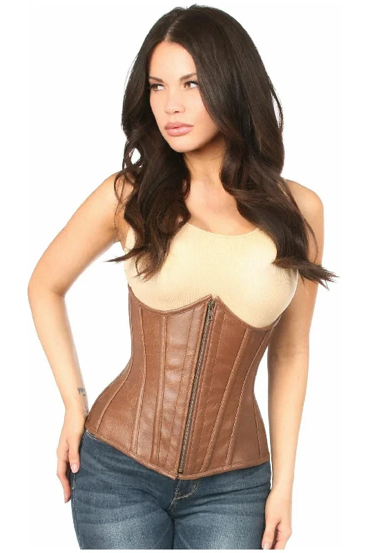 Top Drawer Faux Leather Underbust Corset