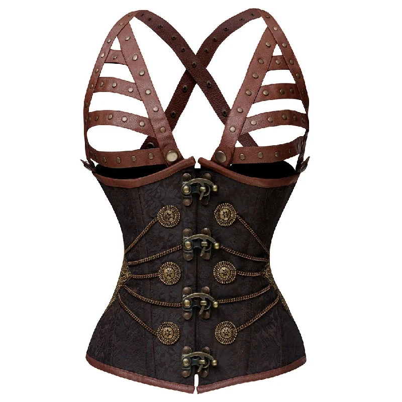 adjustable women bustiers and corsets fitVeronica Authentic Steel Boned Vintage Underbust Corset
