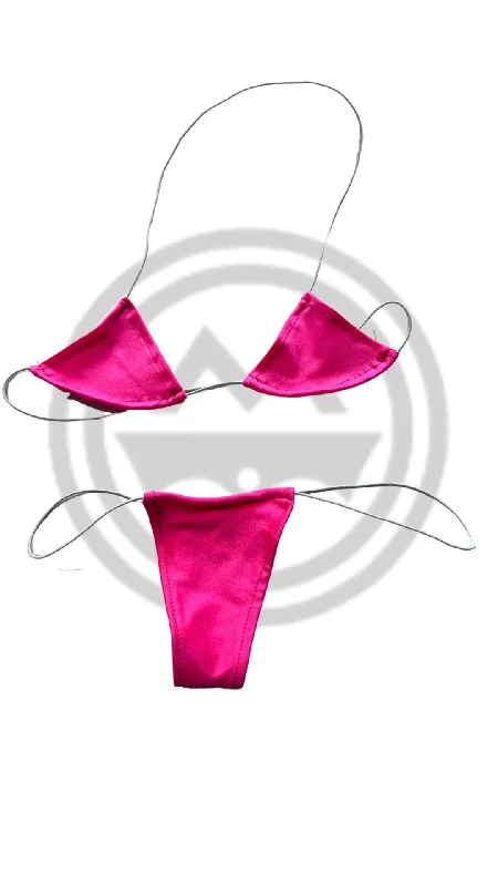 Micro Nudie Bikini Neon Pink