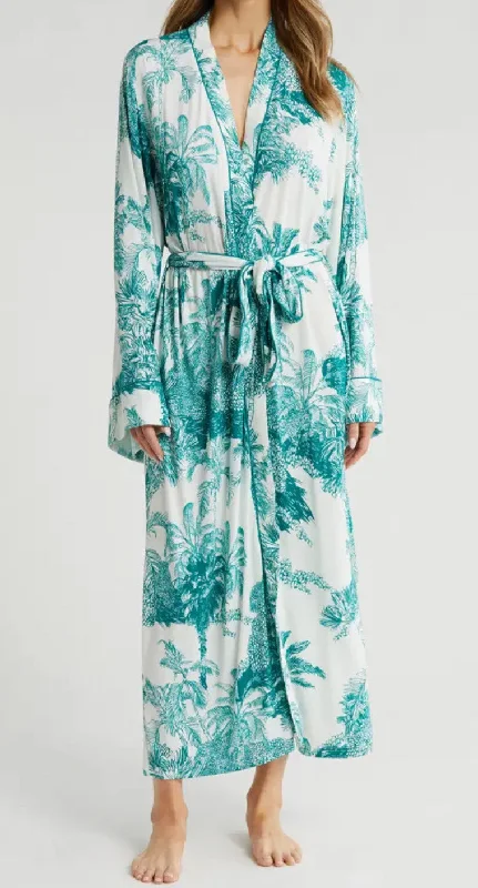 17042 MAXI ROBE PALM TOILE