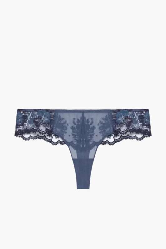 maternity women thongs for pregnant women's comfortIntrigue Tanga Thong in Cinder Blue