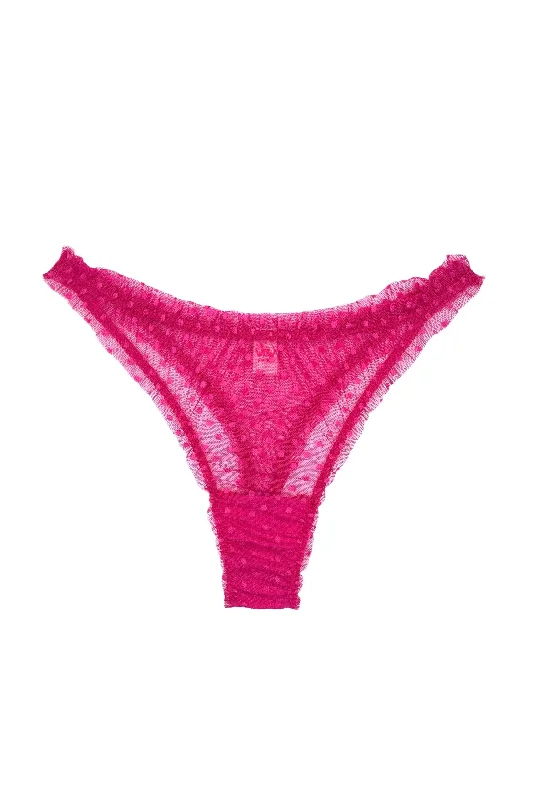 moisture - wicking women thongs for gym workoutsMimi Fuchsia dots high waisted thongs moisture - wicking women thongs for gym workoutsMimi Fuchsia dots high waisted thongs