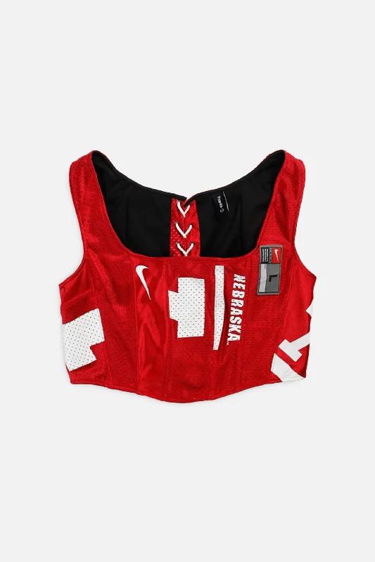 Gothic women bustiers and corsets aestheticRework Nebraska Cornhuskers NCAA Corset - L
