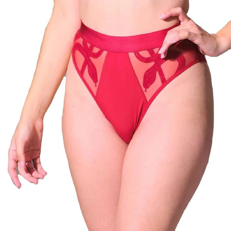 Medusa High Waisted Bikini In Crimson