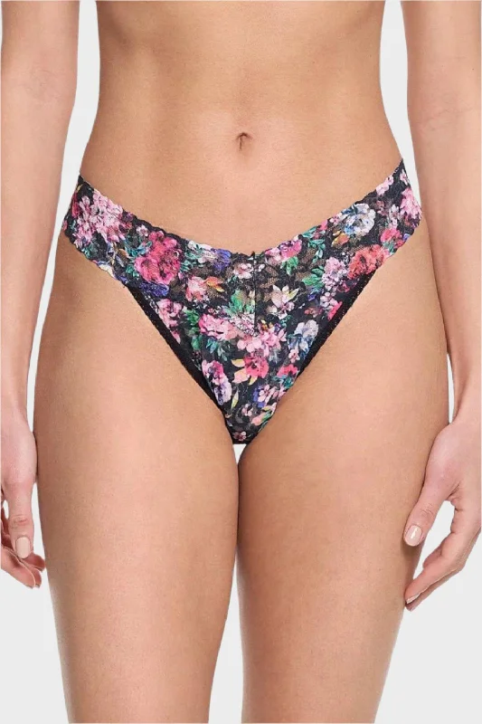 seamless thong - style swimwear for a smooth beach lookDark Peonies Original Rise Thong seamless thong - style swimwear for a smooth beach lookDark Peonies Original Rise Thong