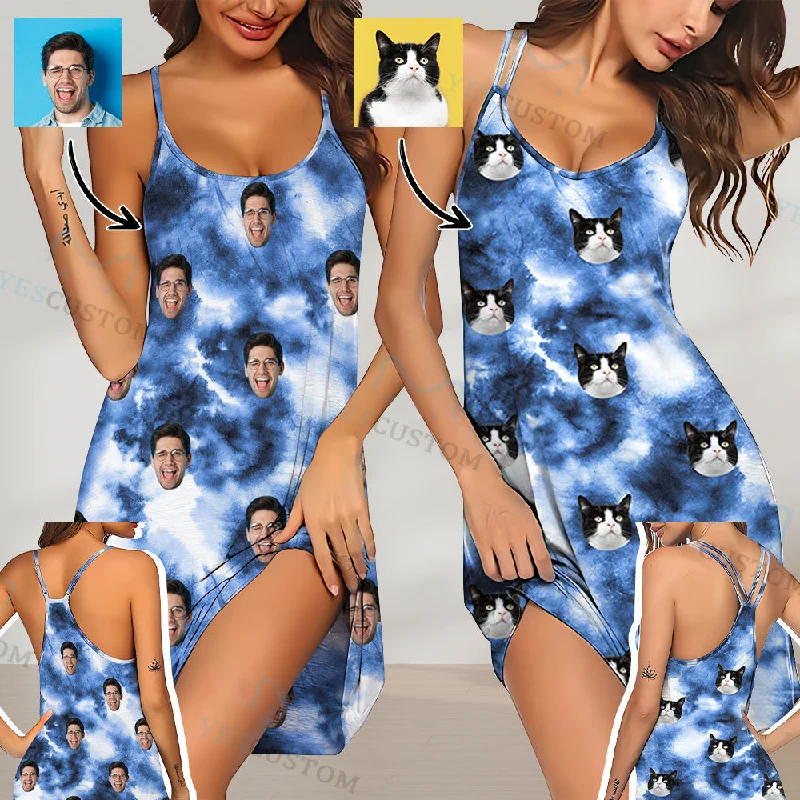 long sleeve women's nightgowns for cold nightsCustom Face Tie Dye Cami Racerback Nightgown Women's Sleeveless Nightdresses long sleeve women's nightgowns for cold nightsCustom Face Tie Dye Cami Racerback Nightgown Women's Sleeveless Nightdresses