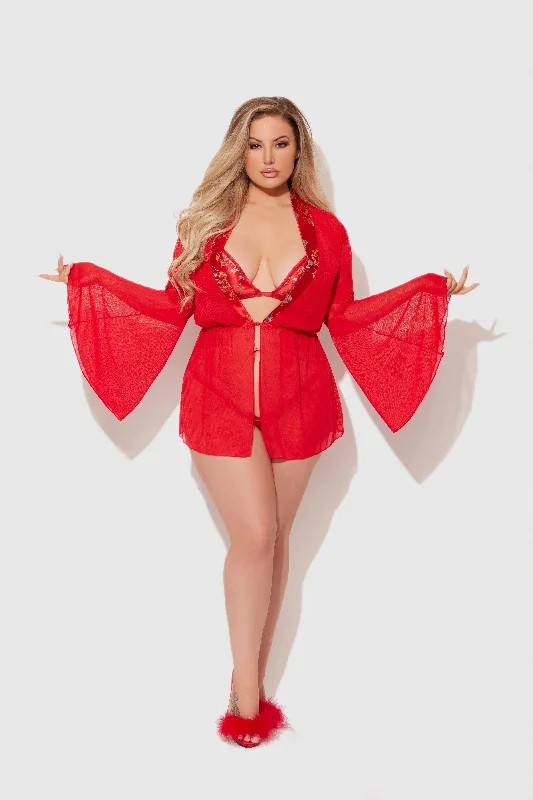 03902C DRAGON SHEER ROBE SET