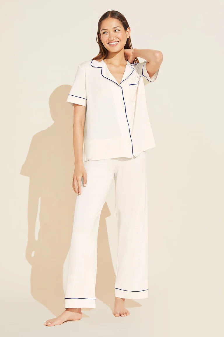 women's maternity pajama sets for expectant momsGisele TENCEL™ Modal Short Sleeve & Pant PJ Set | Ivory women's maternity pajama sets for expectant momsGisele TENCEL™ Modal Short Sleeve & Pant PJ Set | Ivory