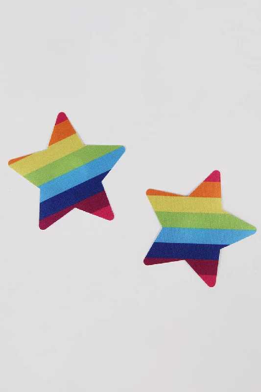 Women's Lingerie with Matching Robes Rainbow Star Pasties