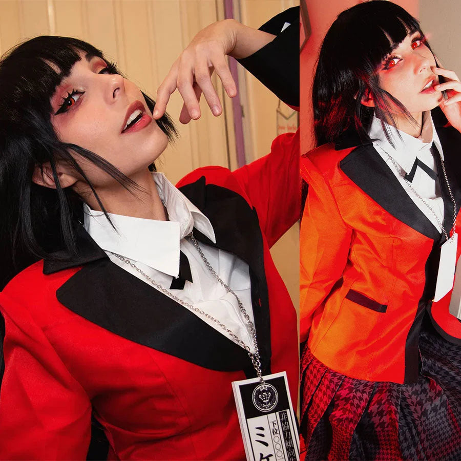 Kakegurui Jabami Yumeko Cosplay Costume School Uniform mp005024