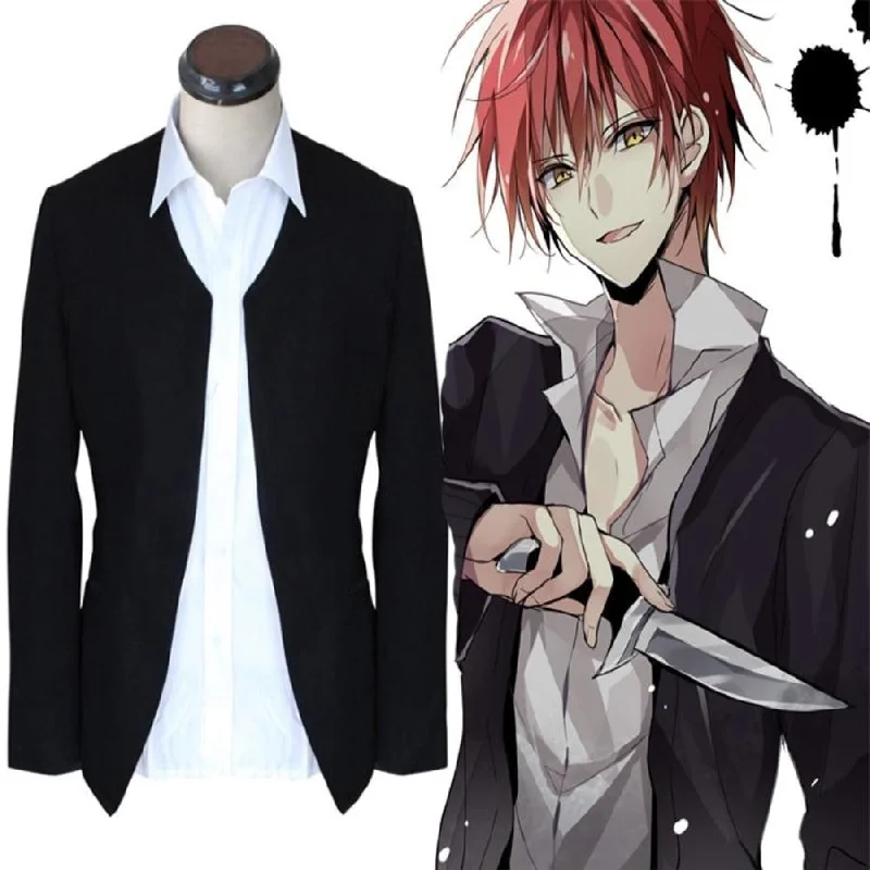 Anime Assassination Classroom Akabane Karuma Black Coat Cosplay Costume mp005898