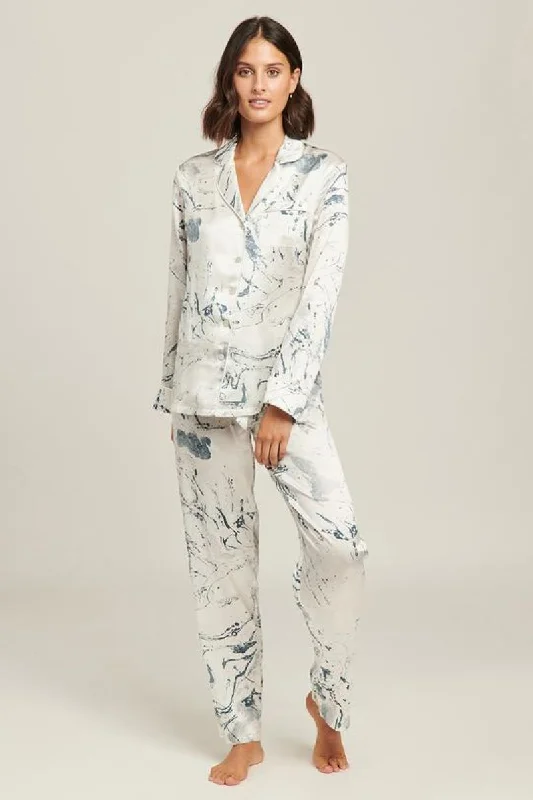 Ginia Carrara Marble Silk PJ Set - 5124P