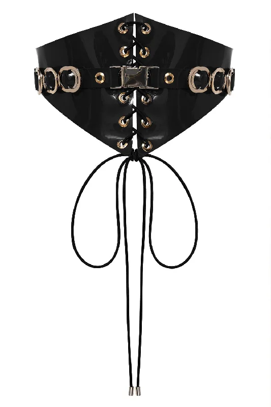 Trier Black corset belt by Secret Room