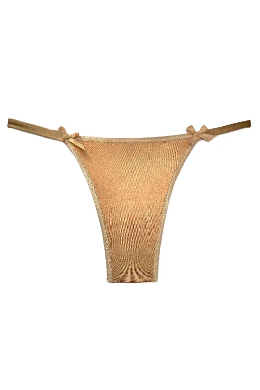 Valessa Gloss Gold thongs