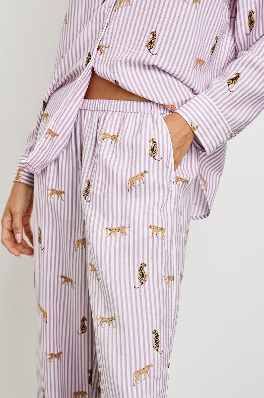 LUNA PAJAMA SET - ROSE STRIPE CATS