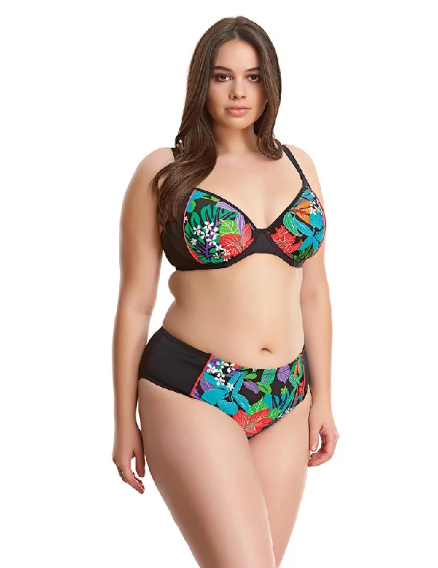 Elomi Cubana ES7094 Black Mid Rise Brief Swimwear