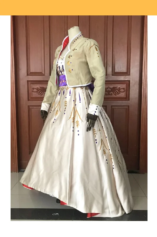 women witch cosplay costumes hat - includedFrozen 2 Anna Formal Attire With Wheat Gold Embroidery Cosplay Costume women witch cosplay costumes hat - includedFrozen 2 Anna Formal Attire With Wheat Gold Embroidery Cosplay Costume