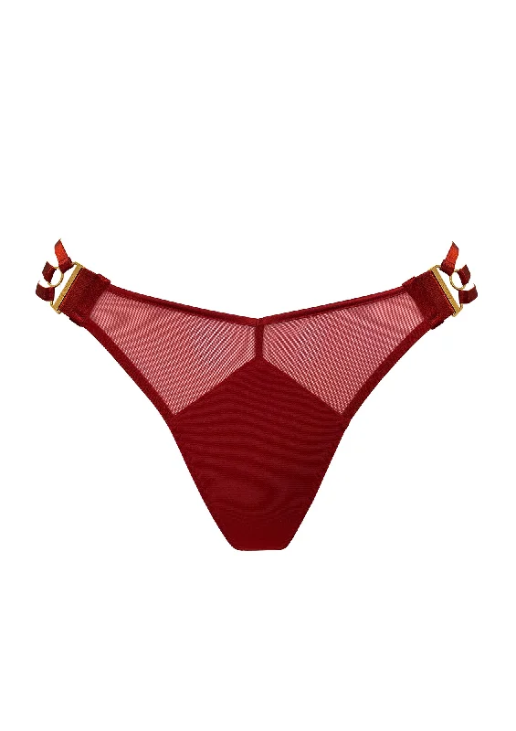 Signature Multi Strap Thong Burnt Red