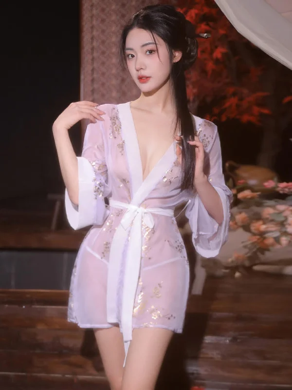 Sheer Chiffon Japanese Robe