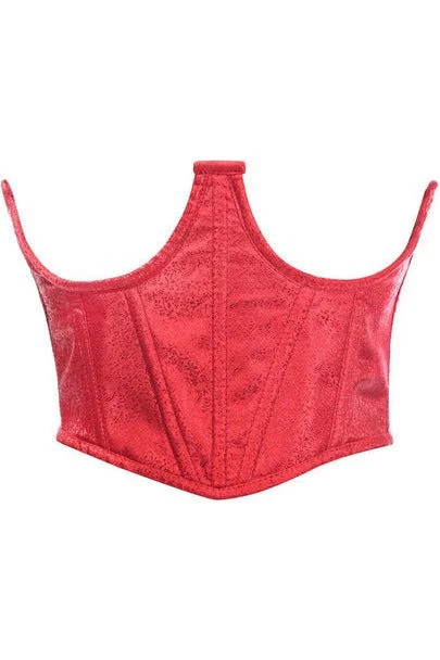 Victorian style women bustiers and corsetsLavish Wine Brocade Open Cup Waist Cincher