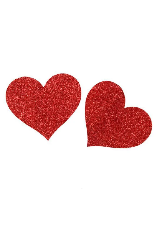Women's Bridal Lingerie Collection Red Glitter Heart Pasties