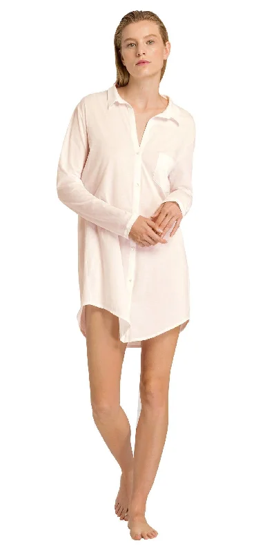 fitted women's sleepshirts for a more tailored lookHanro Cotton Deluxe Boyfriend Sleepshirt | Crystal Pink fitted women's sleepshirts for a more tailored lookHanro Cotton Deluxe Boyfriend Sleepshirt | Crystal Pink
