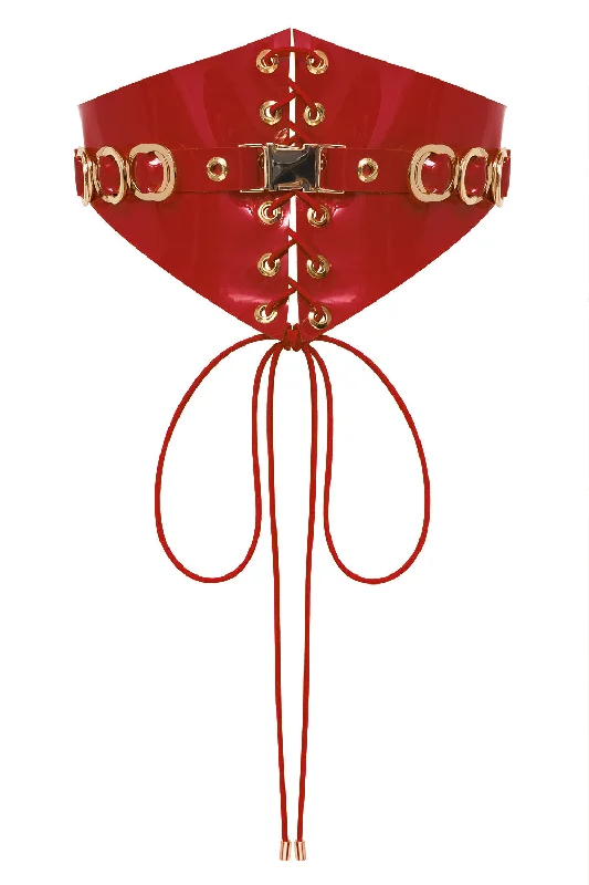 Trier Red corset belt by Secret Room