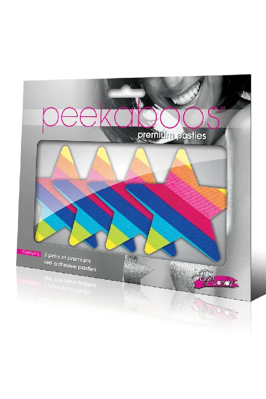 Vintage Inspired Lingerie for Women Rainbow Starz Nipple Pasties
