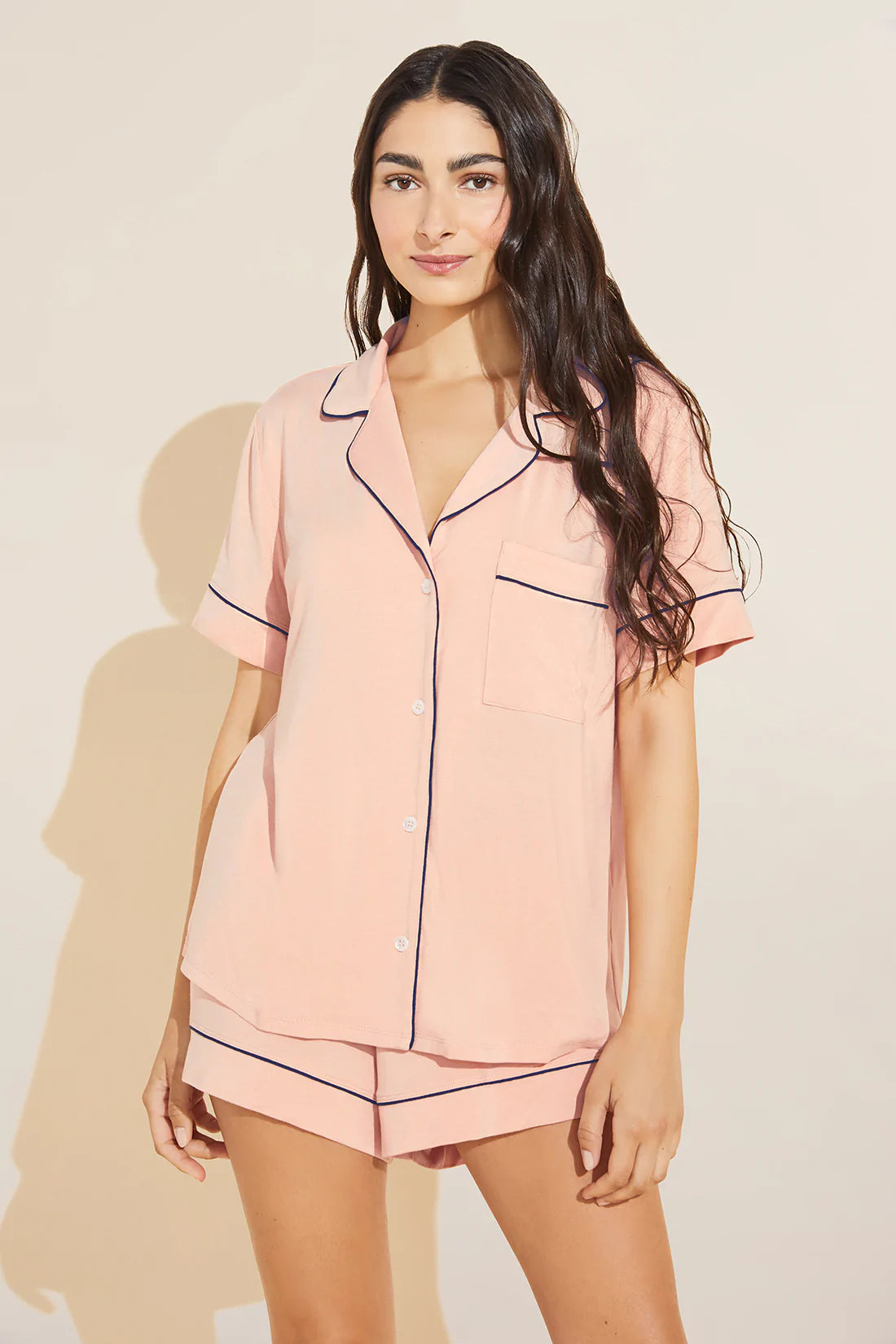 women's cotton pajama sets for breathable comfortGisele TENCEL™ Modal Relaxed Short PJ Set | Limited Edition Rose