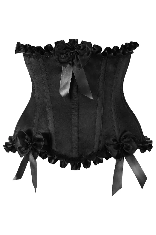 hypoallergenic women bustiers and corsetsTop Drawer Black Steel Boned Burlesque Underbust Corset Waist Cincher