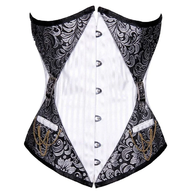 Authentic steel boned under bust corset