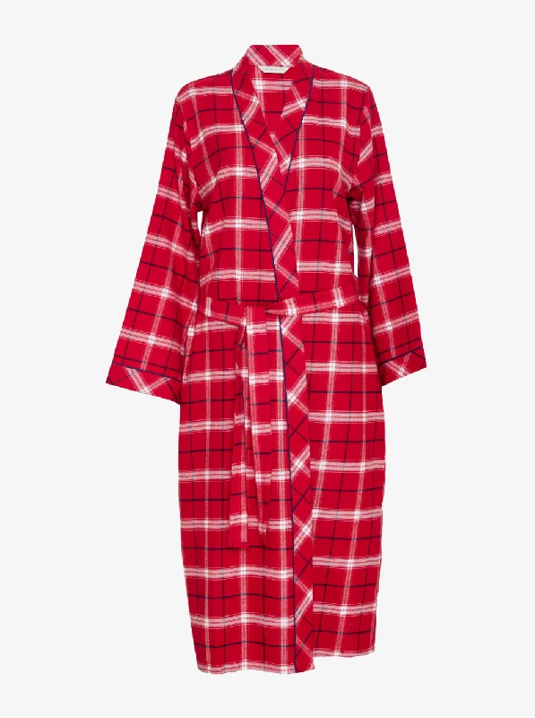 Noel Checked Cotton Robe