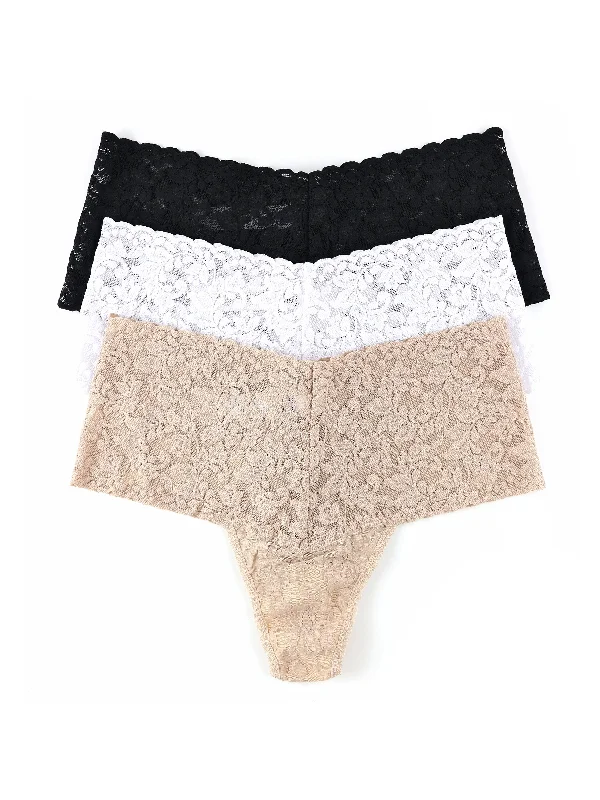 3 Pack Retro Lace Thong Exclusive