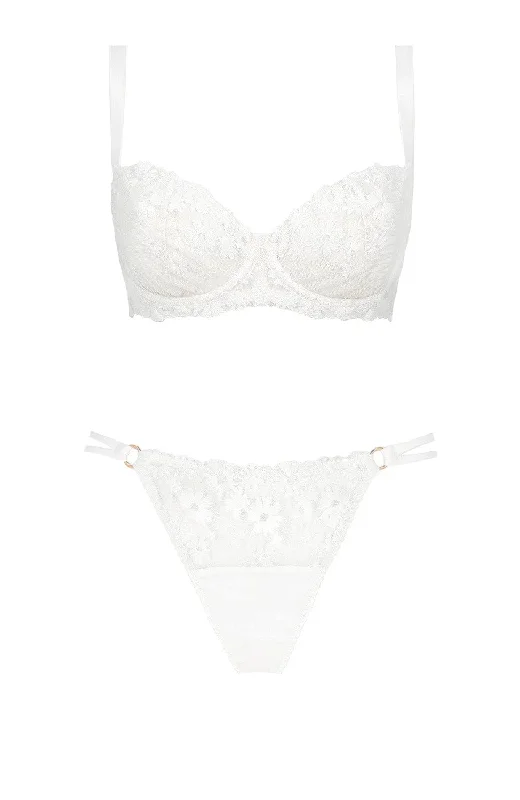 high - cut women thongs for a leg - lengthening illusionDaisy Balcony Bra and Thong Set high - cut women thongs for a leg - lengthening illusionDaisy Balcony Bra and Thong Set